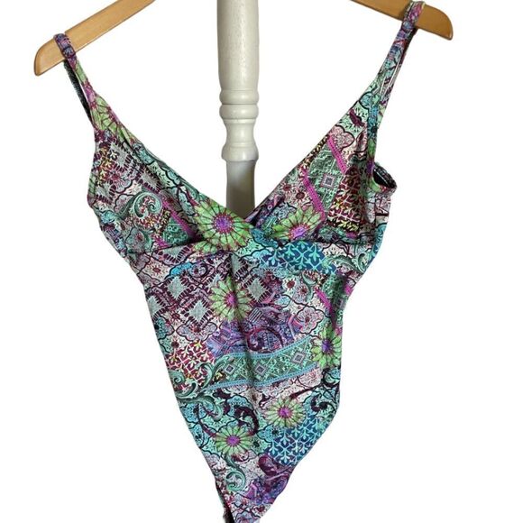 BOHO Print Swimsuit - Size 40 B - Medium - Picture 1 of 4